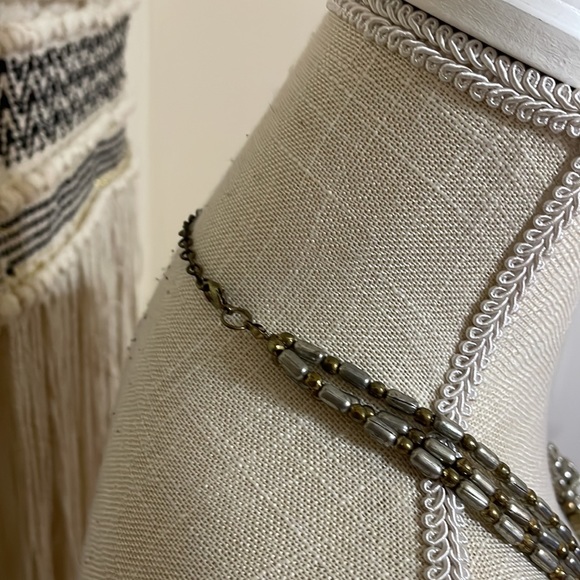 Large Silver and Bronze Women’s Necklace - Picture 5 of 6